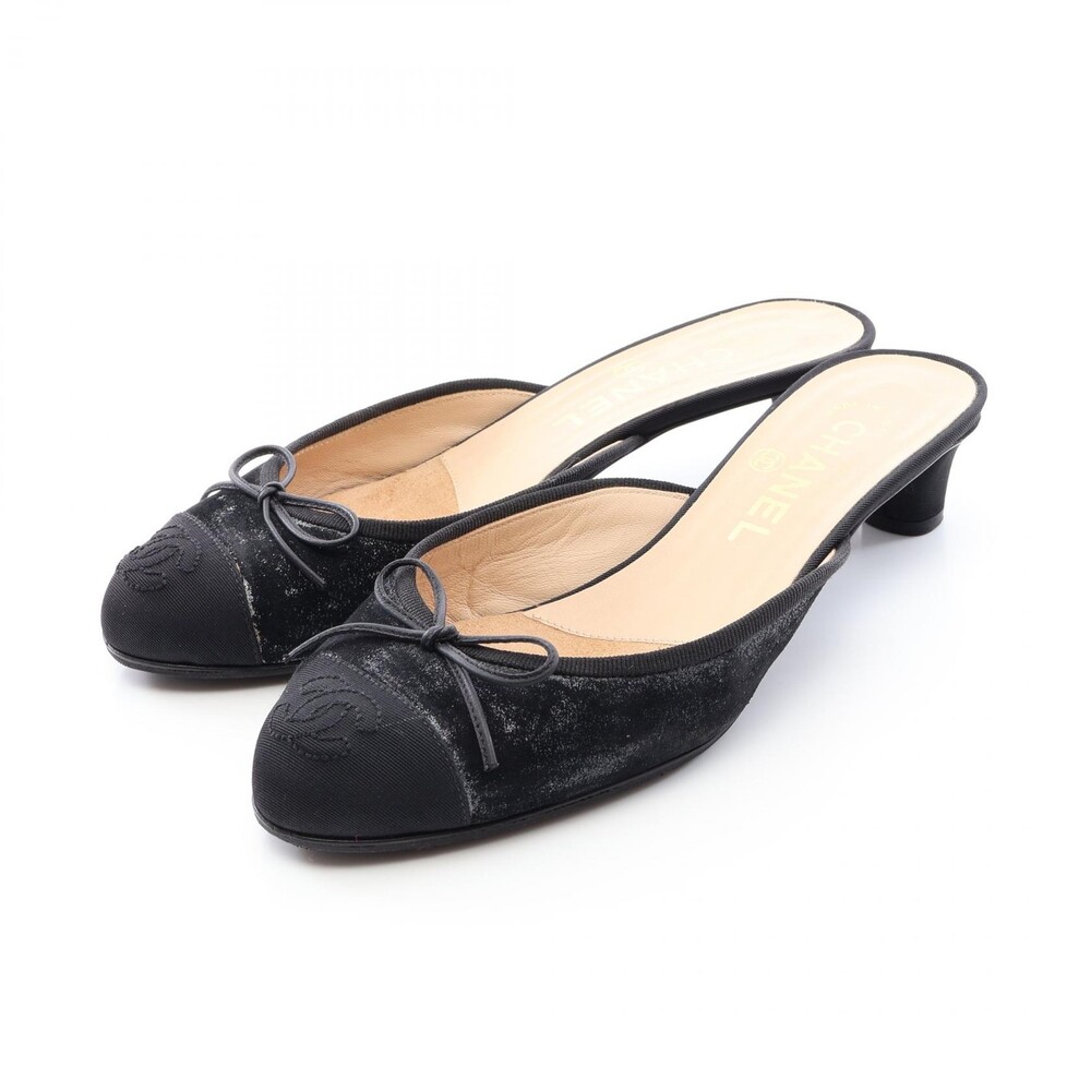Chanel Coco Mark Ribbon Mule Shoes #36 #309243C43B